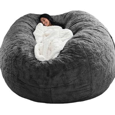 China Foldable Comfort Living Room Legless Chairs Bed Room Sponge Memory Foam Sheepskin Sherpa Warm Stuffed Animal Storage Bean Bag for sale