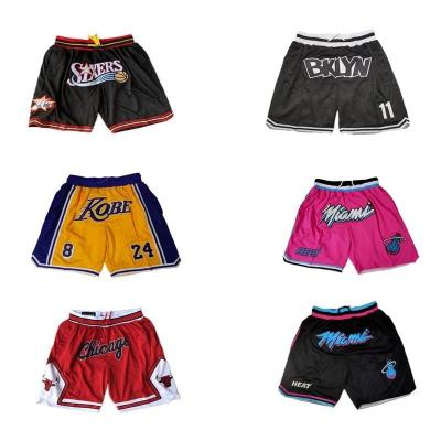 China Anti-Bacterial 2024 High Quality Wholesale Embroidered Breathable Mesh Quick Dry Basketball Shorts Sport Pants for sale