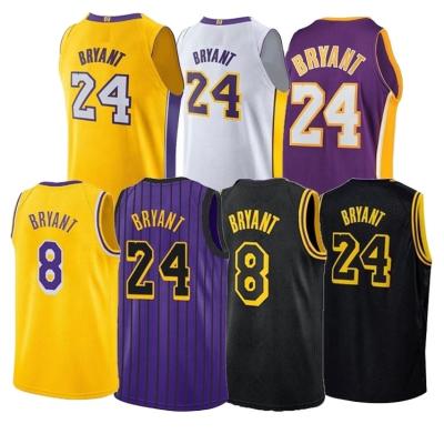 China Anti-Bacterial Clear stock NBAing Jersey custom #24 Kb Bryant #8 Mamba #23 James #34 Shaquille Stitched Basketball Wear for sale