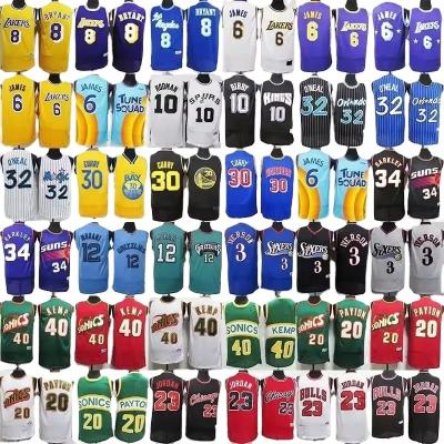 China Anti-Bacterial In Stock Nbaing Jersey Wholesale American All Teams Basketball Jerseys Uniform Embroidery Stitched Men's Retro Shirt Jerseys for sale