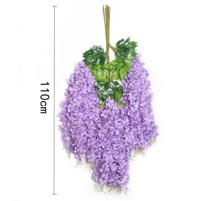 China Beautiful Artificial Flower FL2801 Decorative Artificial Flowers Wholesale Colorful Wisteria Wedding Wedding Decor Real Touch Decorative Flower for sale