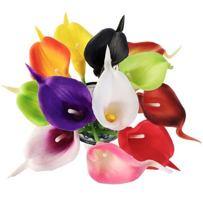 China FL3403 Natural Touch Plant Decoration Artificial Flower Wholesale Zantedeschia For Wedding Decor 36cm Touch Real PU Latex for sale