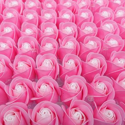 China FL1002 Beautiful Colorful Artificial Flower Factory Three-Layer Wholesale Refresh DIY Valentine's Day Rose Flower Heads Soap Flower for sale