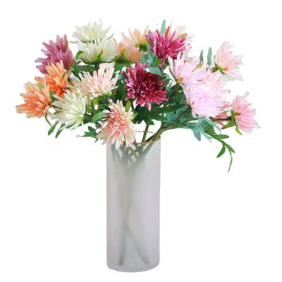 China Natural Hot Sale Chrysanthemum Home Simulation Flower Custom Touch FL4007 Artificial Flower Wedding Decoration Flower for sale