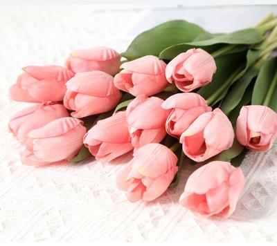 China Touch 35cm Natural Real Silk Flower Touch FL4601 Artificial Tulips For Wedding Home Decoration for sale