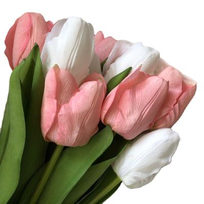 China FL4601 Real Touch Flower Tulip Artificial Flowers Wedding Decoration Natural Artificial Bride Bouquet Home Garden Decoration for sale