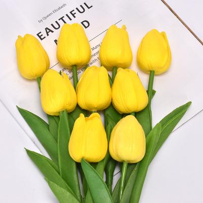 China Touch FL4602 Natural Artificial Touch Flower Tulip Artificial Flowers Wedding Decoration Real Homes Garden Decoration for sale