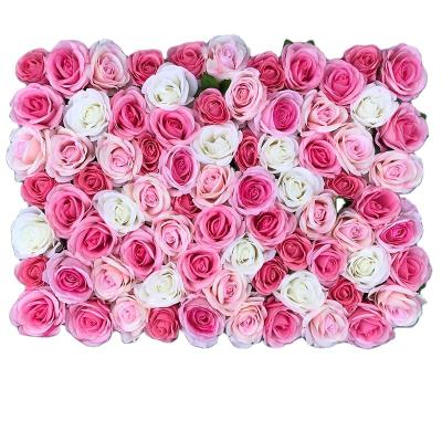 China Factory Wholesale Natural Touch FW1004 Real Peony Silk Flower Wall For Wedding Rose Wall For Rose Wall for sale