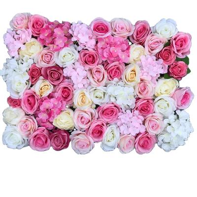 China Factory Wholesale Natural Touch FW1004 Real Peony Silk Flower Wall For Wedding Rose Wall For Rose Wall for sale