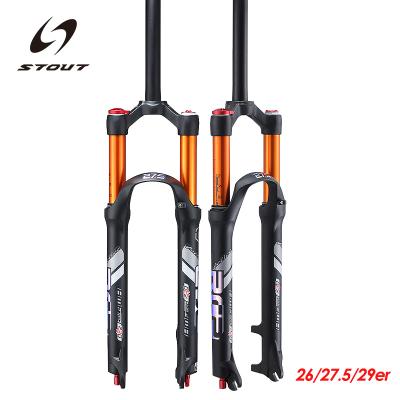 China Hydraulic Lock+air Bikes Front Fork Supension Air 29er Inch Mountain Bike Fork 26/27.5/32 RL100mm For A Bicycle Accessories for sale