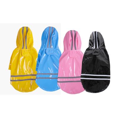 China Reflective Raincoat Custom Band Hooded Stocked Pu Dog Raincoat for sale