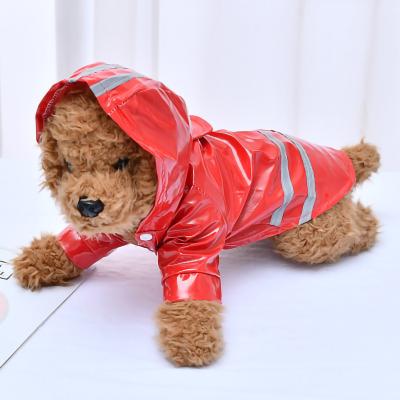 China Outdoor Stocked Summer Pet Clothes Waterproof Rain Coat Hoody Jackets PU Raincoat For Dogs Cats Accessories for sale