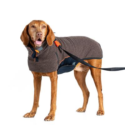 China Autumn and winter viable hot-selling Amazon pet clothes thick solid dog clothing fleece hoodie coat for sale