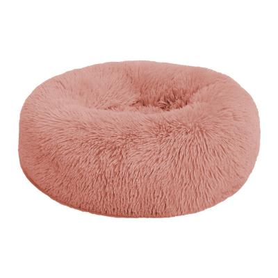 China Manufacturer Wholesale Breathable Pink Luxury Donut JCC Plush Dog Round Pet Cat Bed for sale