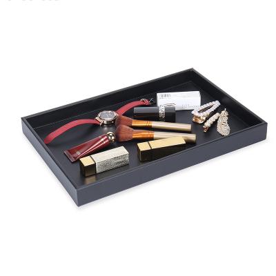 China Sustainable Kitchen Organizing Clothes Leather Tanned PU Storage Key Phone Tray Organizer for sale