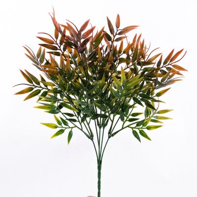 China Popular Wholesale Decoration Plastic Green Plants For Wedding Decoration Aritificial Bamboo Leaves for sale