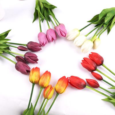 China Beautiful Colorful Wedding Tulip Flowers Artificial Tulip Real Touch Tulips Valentines Day Decoration Flower Artificial Flower Reasonable Prices for sale