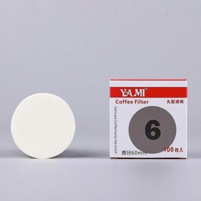 China El papel de filtro modificado para requisitos particulares de café de la forma redonda para 2-4 aeropress virginales de la pulpa de madera de las personas 100pcs filtro los papeles en venta