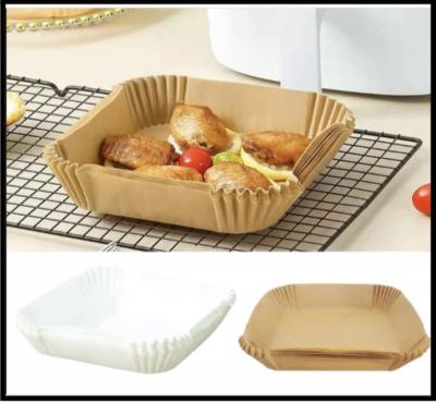 China Liner Square Style Perkament Air Fryer Papier Bestand tegen hoge temperaturen Te koop