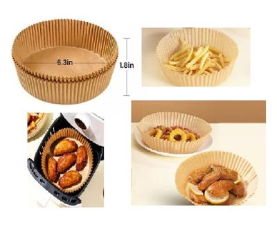 Chine Doublures de friteuse à air en papier sulfurisé jetable ronde de 6,3 pouces à vendre