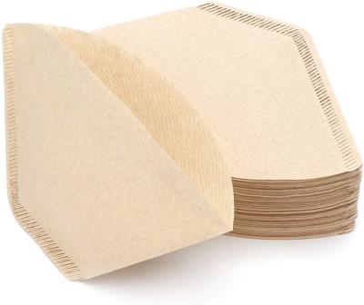 China Papel de filtros disponible de café de café del cono de papel natural sin blanquear del filtro en venta