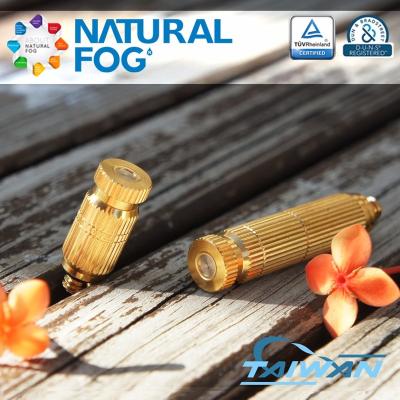 China Mist Greenhouse Humidification And Temperature Control Natural Brass Mist Cooling Nozzle for sale