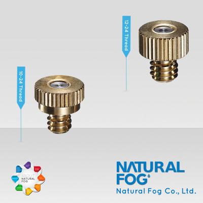 China Cooling Mist Natural Fine Fogging Anti Drip Brass Water Sprayer Nozzle for sale