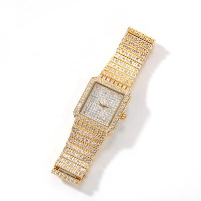 China CLASSIC Europe and the United States new square dial sky star watch fashion temperament diamond gold quartz watch foreign trade wome for sale