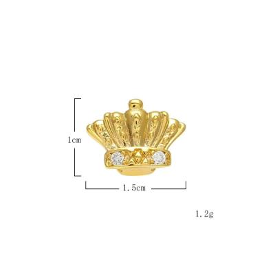 China Wholesale Hip Hop Jewelry King Crown 18k Gold Plated Tooth Grills For Hitters Cheap Diamond Crown Grillz Teeth for sale