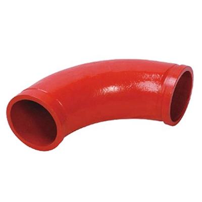 China Used in concrete transportation in construction works DN 125 concrete pump parts casting elbow for concrete pump truck for sale