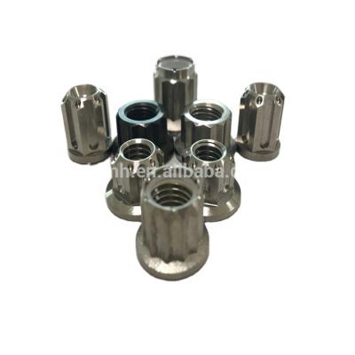 China Retail industry titanium 12 point flange nut m6 m8 m10 nylon metal lock nuts lock nuts self security bolts for sale