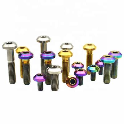 China Titanium Screws For Racing Motorcycle/Cars Titanium Bolts For Motorcycle Disc Brake Clamp Jack Head Bolts for sale