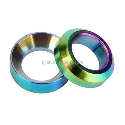 China Titanium And Titanium Alloy Customized Titanium Concave Convex Grade 5 Rocker M6 Brake Screw Oil Seal Spacer For Mountain Bike for sale