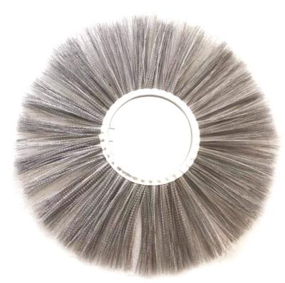 China PP Wire Snow Steel Wire Snow Wafer Ring Broom Road Sweeper Cleaning Brushes for sale