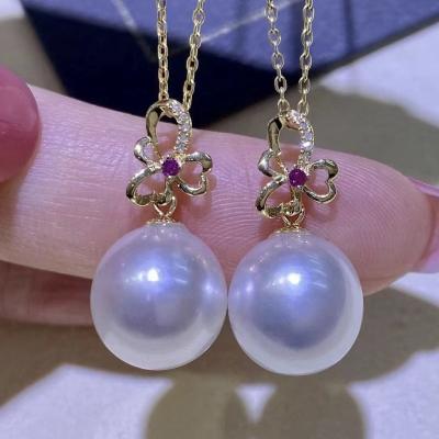 China P1014 10-11mm DIY CLASSIC Natural Freshwater Pearl Charm Pendant Necklace Accessory 925 Sterling Silver Jewelry For Women Without Chain for sale