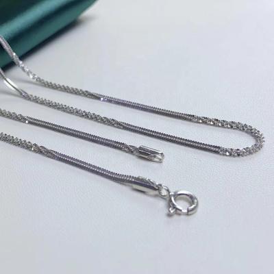 China FASHIONABLE N48 45cm/18inches Manufacturer 925 Sterling Silver Gold Plated 925 Chain Necklaces Silver Jewelry for sale