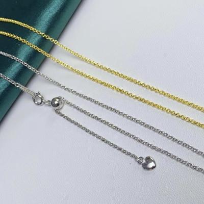 China FASHIONABLE N47 50cm/70cm Manufacturer 925 Sterling Silver Gold Plated 925 Chain Necklaces Silver Jewelry for sale