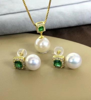 China JW088 8-9mm DIY Pearl Set TRENDARY Natural Freshwater Pearl Set Charm Accessories 925 Sterling Silver Gold Plated Real Jewelry Set For Women for sale