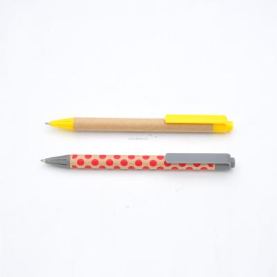 China office & Eco-Friendly School Pen Ballpoint Pen Paper Ball Pen Wooden Eco-Friendly Pen for sale