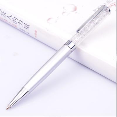 China Promotional Pen Luxury Fountain Pen Custom Logo Bling Crystal Ballpoint Pen With Box Crystal School Supplies SA8000 Sedex for sale