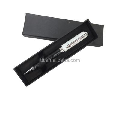 China office & School Pen Metal Twist Pens OEM Leather Laser Engrave Logo Imprint Metal Pen for sale