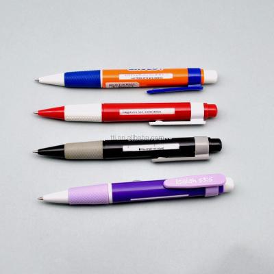 China office & School Promotional Pen Message Pen Plastic Ballpoint Pen With Window For Advertising Press Action Retractable Ballpoint Pens for sale