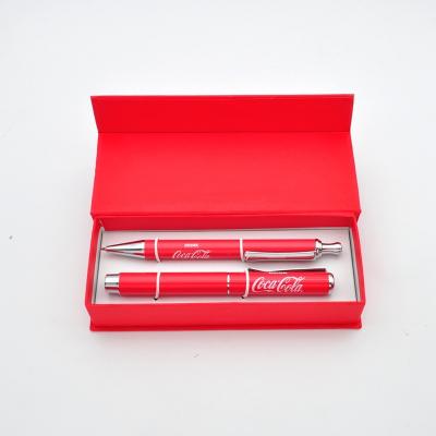 China Promotional Type Pen High Quality Metal Twist Gift Pen Set With Gift Set Packing for sale