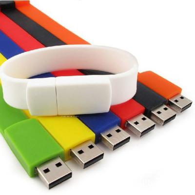 China Flash wristband 4gb 8gb, promotional usb 4gb wristband, logo printed wristband Silicion usb 4gb usb drive for sale