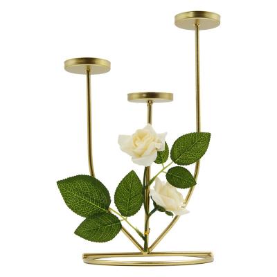 China Living Room TV Entrance European-style Cabinet European-style Cabinet Candlestick Gift Fragrance Flower Weddings Simulation Retro Desktop Decoration for sale