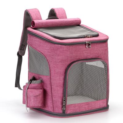 China Factory Wholesale Manufacturer Breathable Carrying Outdoor Pink Comfortable Portable Travel Pets Backpacks for sale