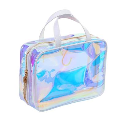 China Customized is ok 2021 wholesale hot selling goods waterproof popular elegant clear transparent PVC cosmetic bag for sale