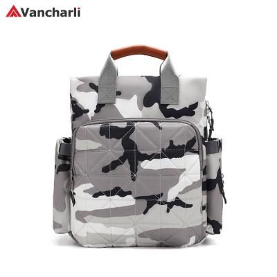 China Custom Made High Quality Vancharli Brand Diaper Bag Mommy Diaper Bag Backpack Water Resistant 3 in 1 Mommy Diaper Bag for sale