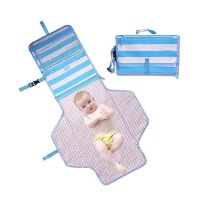 China Portable Water Resistant Waterproof Baby Diaper Changing Pad For Baby Newborn Infant Foldable Mat With Head Pad for sale