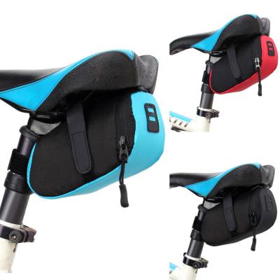 China Wholesale Bicycle Bag Seat Pack Polyester Bicycle Saddle Bag Cycle Saddle Bag Bicycle Bag With Hook And Loop Strips for sale